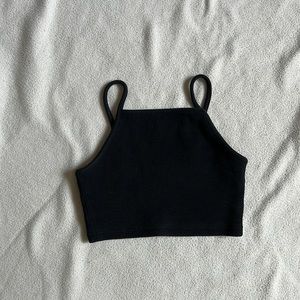 Top shop brand black ribbed crop top